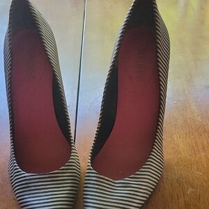 Guess Monochrome Striped Satin Women's 4 Inch Heels